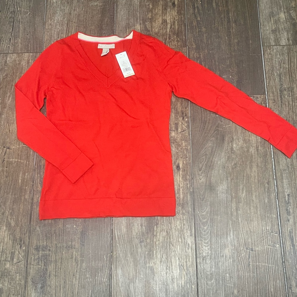 Banana Republic Extra Fine Merino Size XS NWT Red Sweater Top